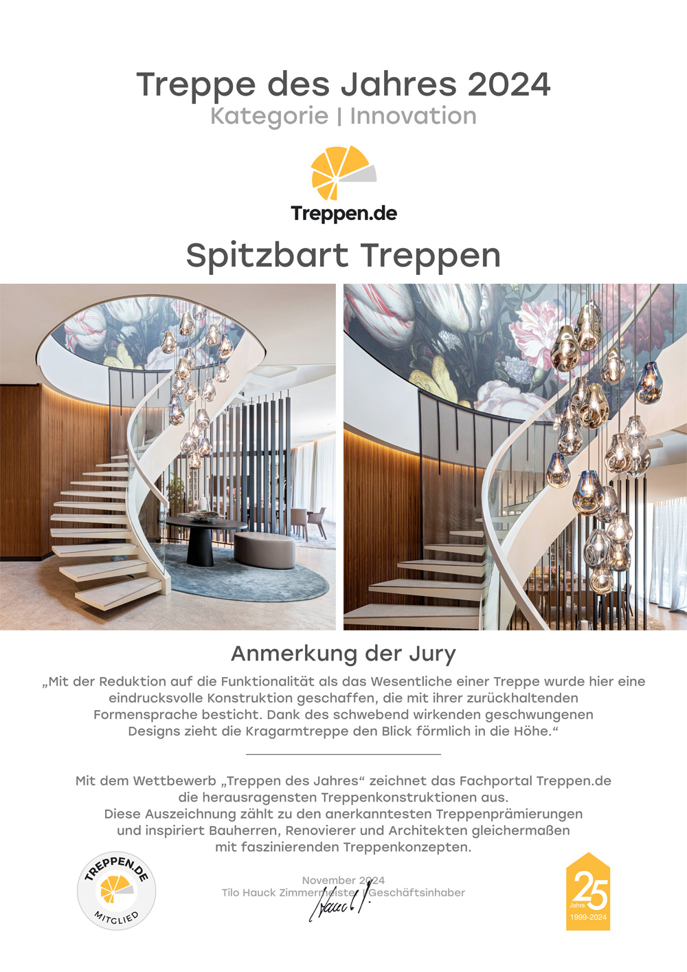 Kragarmtreppe von spitzbart ist Treppe des Jahres